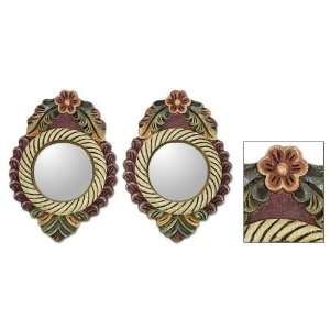  Cedar mirrors, Laces (pair)