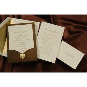   Wrap with Ecru Card Wedding Invitations