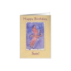  Happy Birthday red dragon son Card Toys & Games