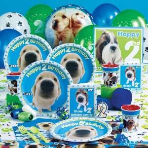   DOG 2nd Birthday Deluxe Party Pack for 8 & 8 Favor Boxes Toys & Games