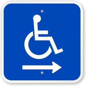  Handicap Symbol (with Right Arrow) Engineer Grade Sign, 12 