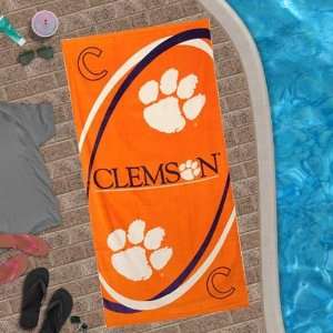  Clemson Tigers 30 x 60 Orange Swirl Beach Towel
