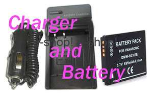Battery and Charger for Panasonic Lumix DMC FP1A DMC FP2D DMC FP3R 