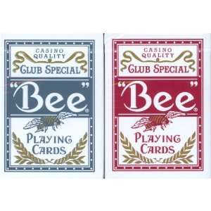  Bee Titanium Playing Cards Two Deck Set   1 Red & 1 Blue 