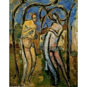   Made Oil Reproduction   Emile Bernard   24 x 30 inches   Adam and Eve