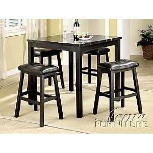  Acme Furniture Faux Marble Top Dinning Room 5 piece 16044 