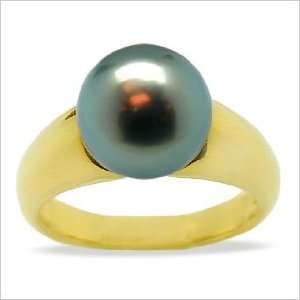  Tres Jolie Black Tahitian cultured pearl and diamond ring Jewelry