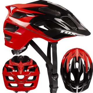2012 Fox Racing Flux Mountain Bike XC Cycle Helmet Black Red Small 