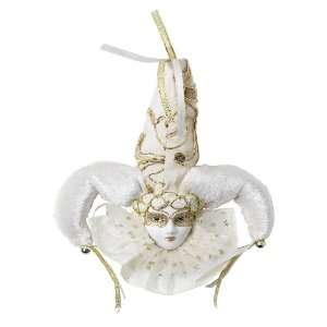  Dahl Cream Venetian Mask with Jester Hat Magnet