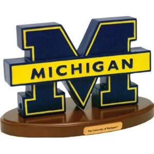 MICHIGAN WOLVERINES Team Logo 4 Tall 3D COLLECTIBLE (with Team Colors 