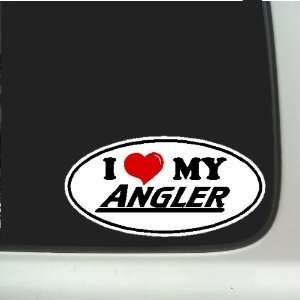  I Love My Angler Decal Boat Sticker Laptop Decal (3 x 6 