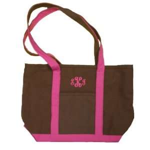  Heavy Weight Canvas Embroidered Tote Bag in Contrasting 