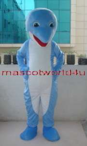 NEW Blue Dolphin Cartoon Mascot Costume Adult Size  