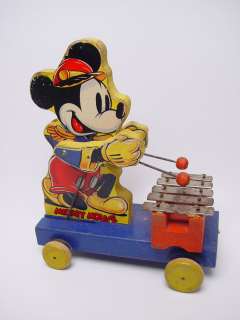 1939 Fisher Price Mickey Mouse Xylophone #798 Pull Toy  