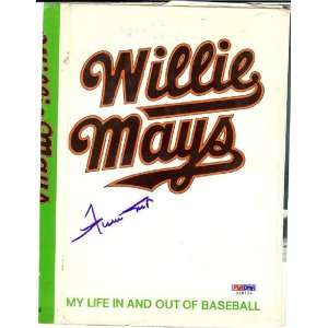  Signed Willie Mays Ball   My Life in Book Cover PSA DNA 