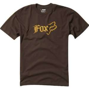 Fox Racing Side Head Mens Short Sleeve Racewear Shirt   Dark Brown 