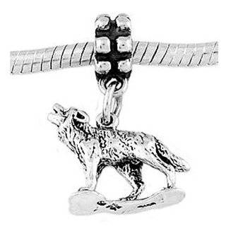  Wolf Charm in Sterling Silver for Kera, Pandora and 