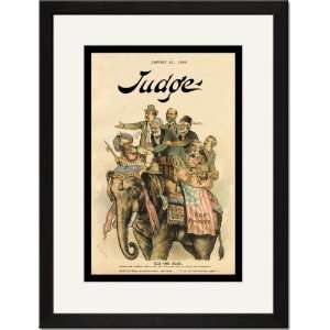  Black Framed/Matted Print 17x23, Judge Magazine His Own Boss 