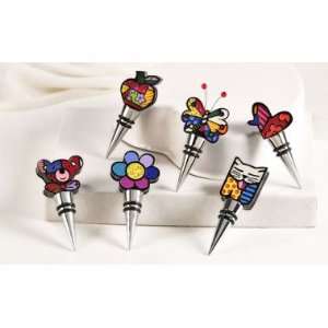 Romero Britto Plystn. Bottle Stoppers 