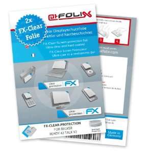  FX Clear Invisible screen protector for Becker Ready 43 Talk V2 