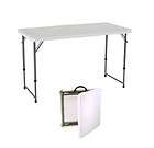    Lifetime 4 feet Adjustable Fold in Half Stain Resistant White Table
