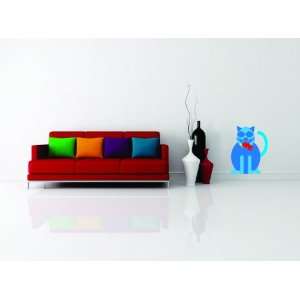  Removable Wall Decals   cat with bird in mouth