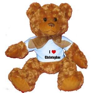   /Heart Christopher Plush Teddy Bear with BLUE T Shirt Toys & Games