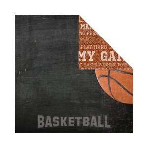   Collection   12 x 12 Double Sided Paper   Basketball Arts, Crafts