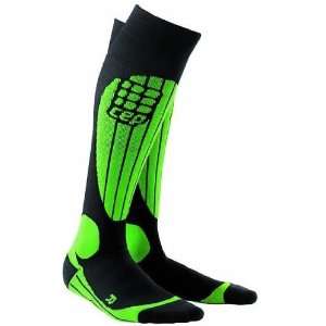   Green Compression Skiing Sport Socks for Men