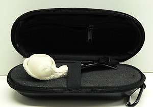   Meerschaum Tobacco Smoking Pipe, Case, Wind Cap and Pipe Cleaner  Claw