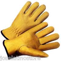 Unlined Pigskin Driver Work Gloves (ONE DOZEN) (SIZE SMALL)  
