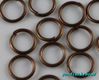 1000pc 6mm ancient copper plated jump rings  