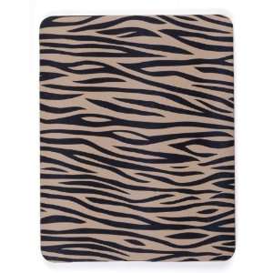  Black/Tan Zebra Skin Case (Covers Front & Back) for Apple iPad 