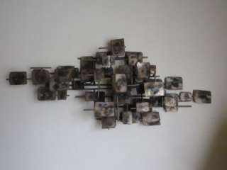   Mid Century Modern CURTIS JERE Scupture Metal Wall Art Eames ABSTRACT
