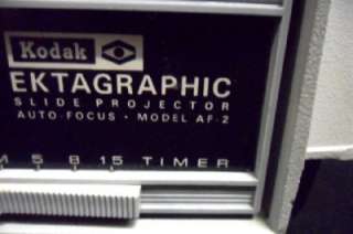 Kodak Ektagraphic Carousel Remote Projector Model AF 2  
