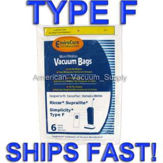 Bags for Simplicity Freedom Upright Vacuum TYPE F  