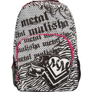 Metal Mulisha Safari Love Backpack Zebra Book Bag NEW  