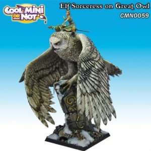   Miniatures Elf Sorceress on Giant Owl (Limited Edition) Toys & Games