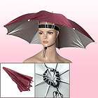 Plastic Tip Stretchy Head Band Burgundy Umbrella Hat