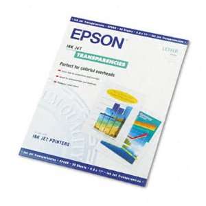  Transparency Film for Epson Inkjet Printers, Letter, 30 