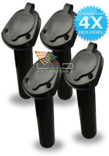   BOAT RECESSED FISHING ROD HOLDERS + SEALING COVER CAPS   BOAT / YACHT