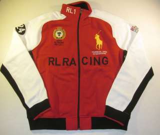 Polo Ralph Lauren Mens Italia Fleece RL Racing Jacket Size XL $165 