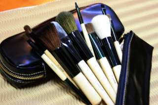 10 BOB) 10 pcs black color cosmetic brush makeup set new 12  