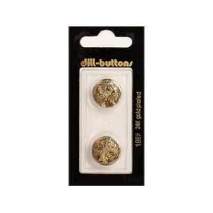  Dill Buttons 18mm Shank Antique Gold 2 pc Arts, Crafts & Sewing
