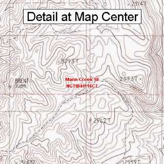  USGS Topographic Quadrangle Map   Mann Creek SE, Idaho 