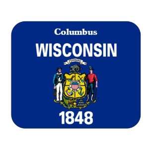  US State Flag   Columbus, Wisconsin (WI) Mouse Pad 