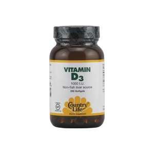 Country Life Vitamin D3 1000 iu 200 gels Health 