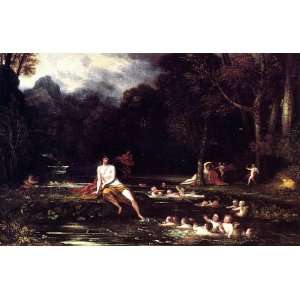   Oil Reproduction   Benjamin West   32 x 20 inches   Narcissus and Echo