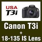 USA Model CanonT3i 600D +18 135 IS Lens. EOS Digital Rebel SLR Camera 