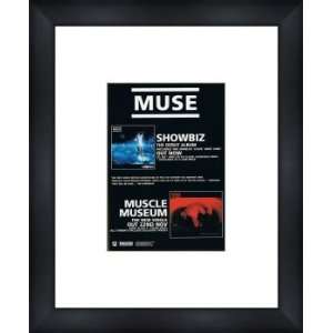 MUSE Showbiz/Muscle Museum   Custom Framed Original Ad   Framed Music 